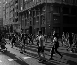 You don't need permission for street photography.