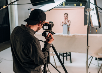Face modelling photography session