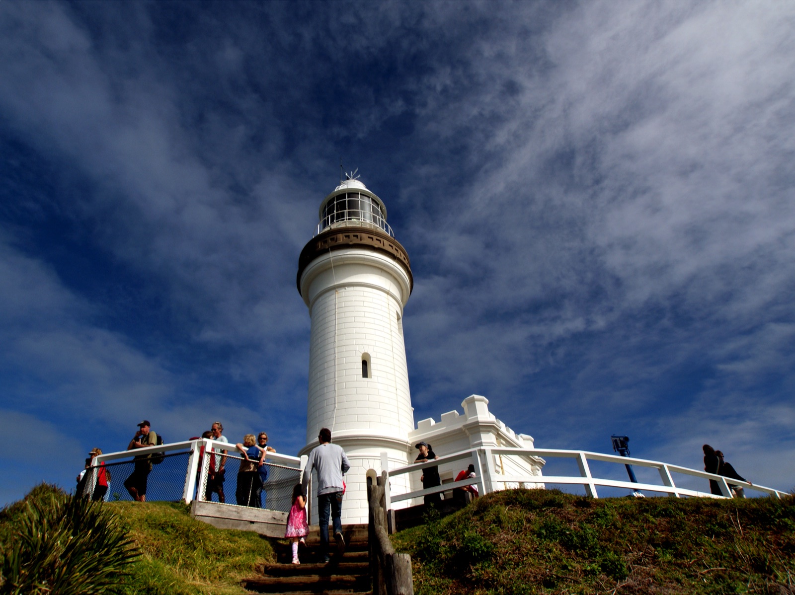 Cape Byron Lighthouse perched on the easternmost point of mainland Australia at sunrise